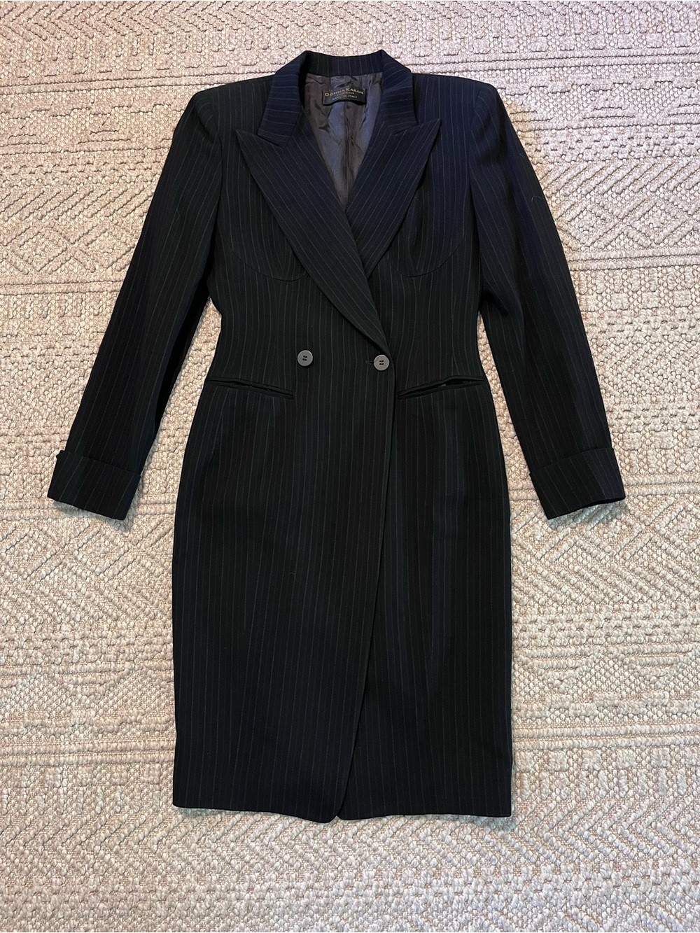 Vintage Donna Karan Pinstripe Coat